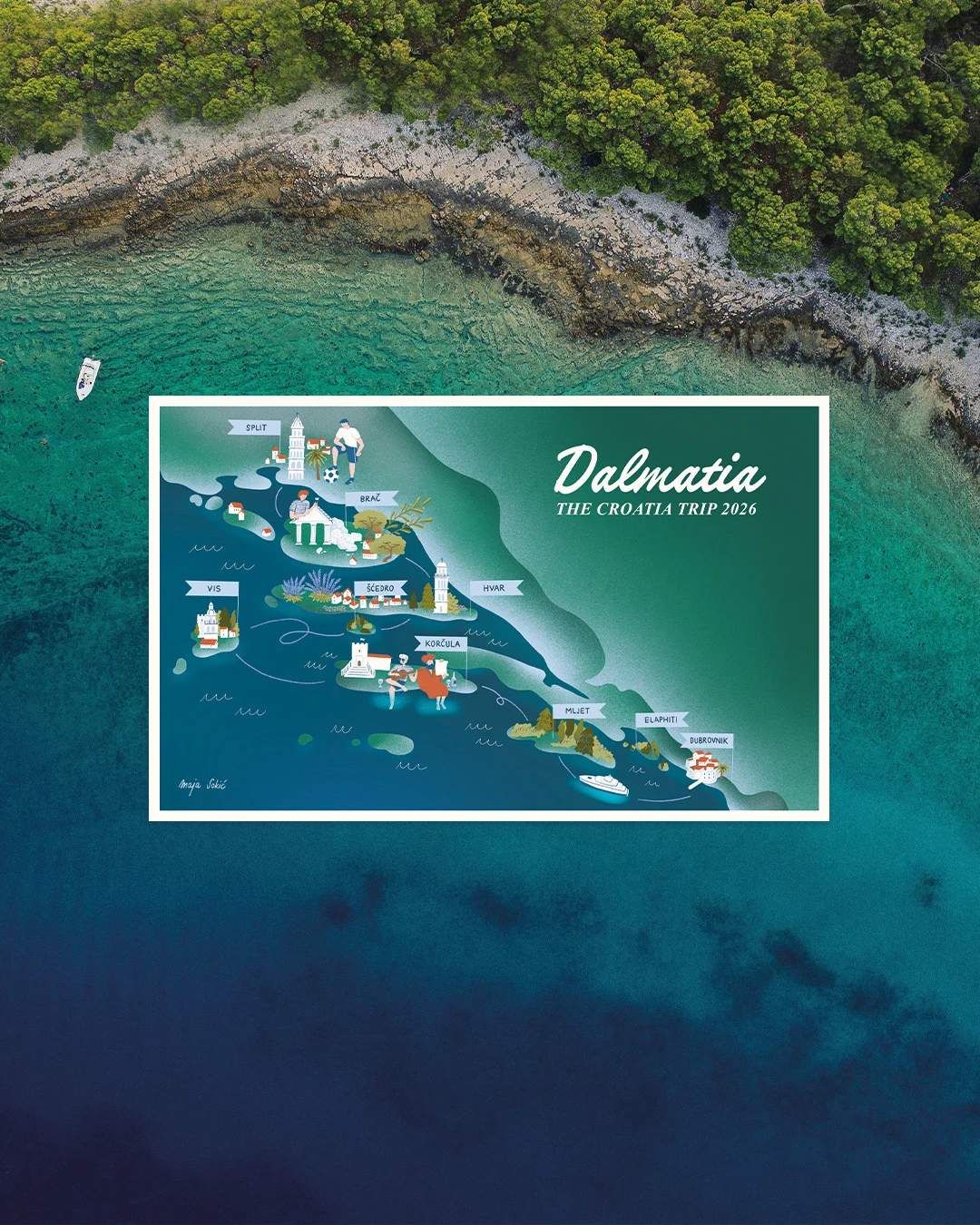 Ilustrirana mapa Dalmacije
